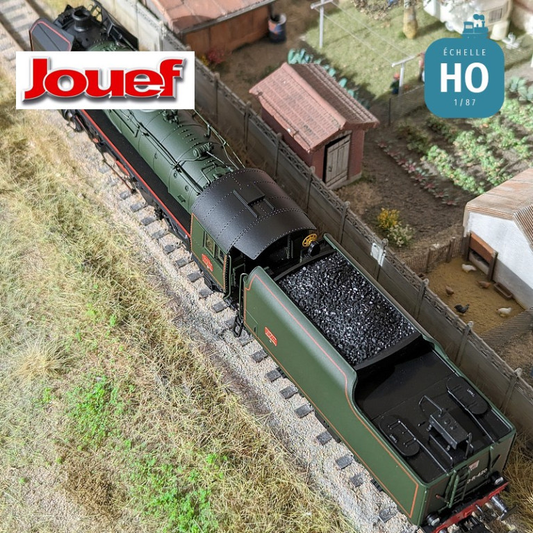 Locomotive à vapeur 141 R 420 avec tender à charbon SNCF Ep V Analogique HO Jouef HJ2432 - Maketis