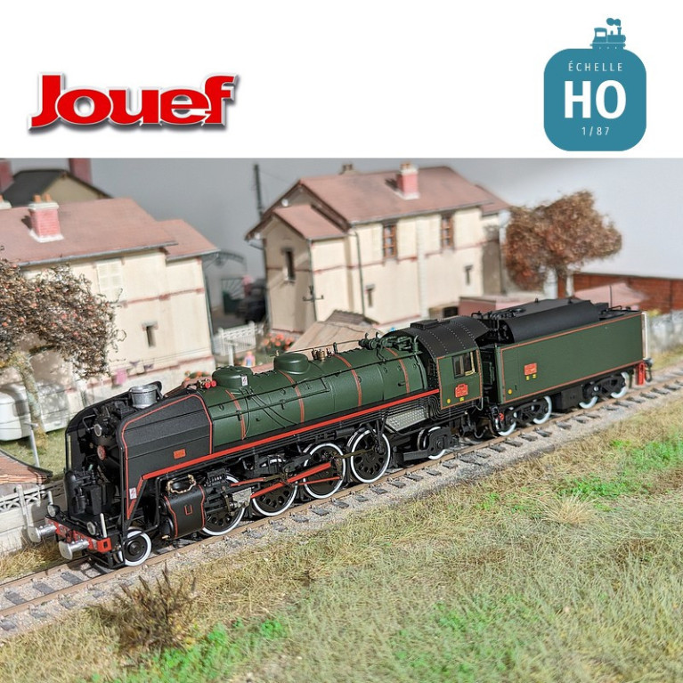 Steam locomotive 141 R 1244 with tender fuel SNCF Ep V Analog HO Jouef HJ2433 - Maketis