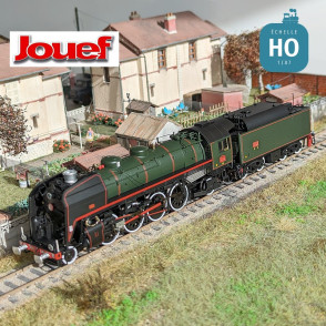 Steam locomotive 141 R 1244 with tender fuel SNCF Ep V Analog HO Jouef HJ2433 - Maketis