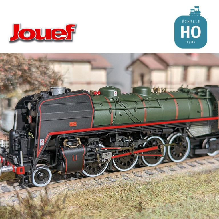 Steam locomotive 141 R 1244 with tender fuel SNCF Ep V Analog HO Jouef HJ2433 - Maketis