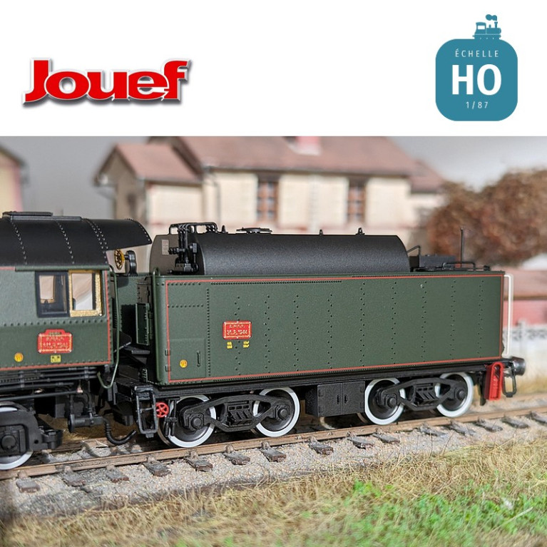 Steam locomotive 141 R 1244 with tender fuel SNCF Ep V Analog HO Jouef HJ2433 - Maketis