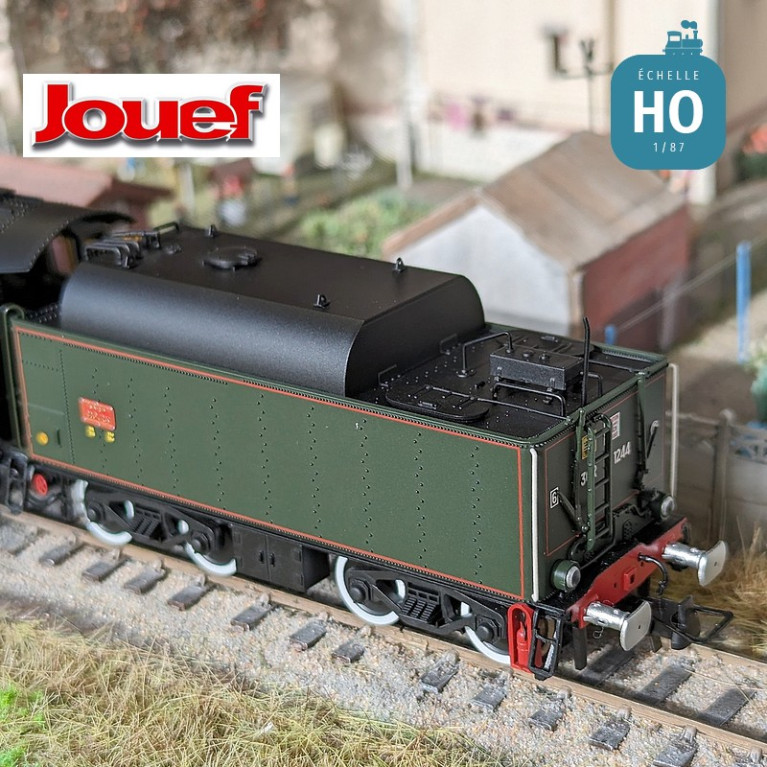 Steam locomotive 141 R 1244 with tender fuel SNCF Ep V Analog HO Jouef HJ2433 - Maketis