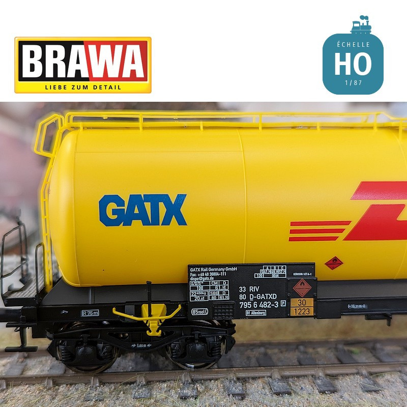 Wagon citerne Uia GATX DHL Ep V HO Brawa 50808