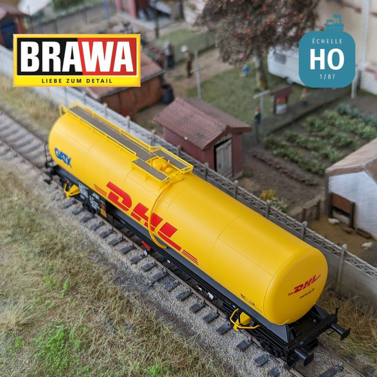 Wagon citerne Uia GATX DHL Ep V HO Brawa 50808 - Maketis