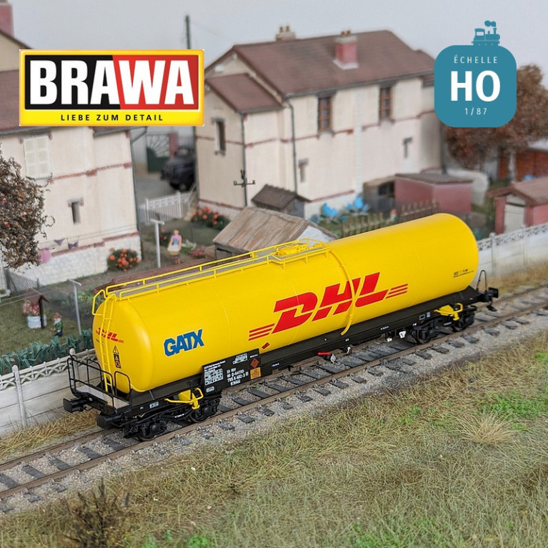 Wagon citerne Uia GATX DHL Ep V HO Brawa 50808 - Maketis Wagon citerne Uia GATX DHL Ep V HO Brawa 50808 - Maketis