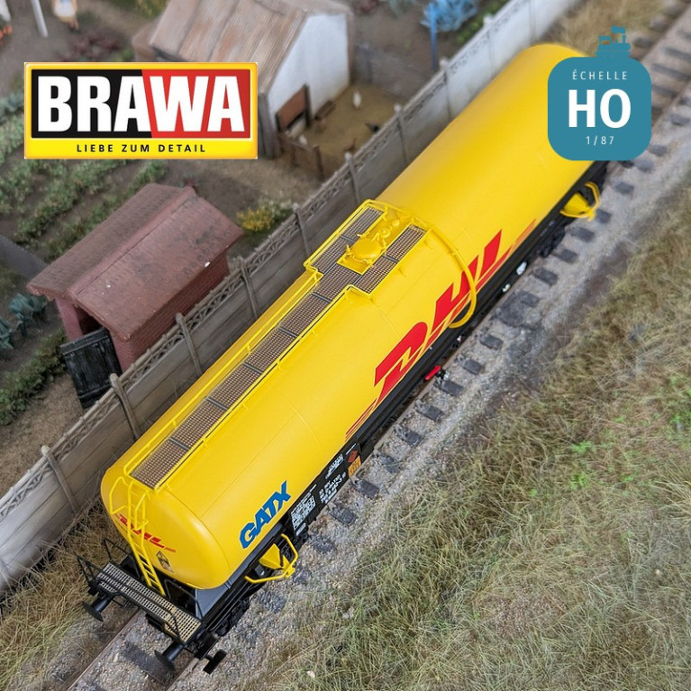 Wagon citerne Uia GATX DHL Ep V HO Brawa 50808 - Maketis Wagon citerne Uia GATX DHL Ep V HO Brawa 50808 - Maketis