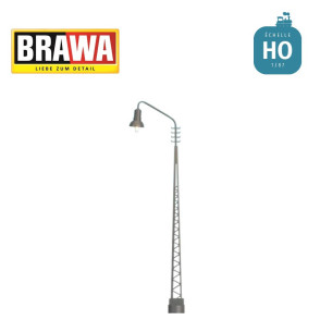 Lampadaire à mât treillis simple H 120 mm LED HO Brawa 84015
