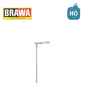 Lampadaire de quai simple H 70 mm LED HO Brawa 84049 - Maketis