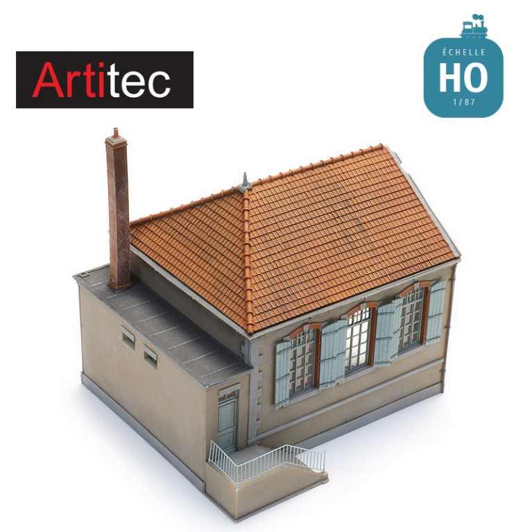 Extension école communale pour la mairie française en Kit HO Artitec 10.434 - Maketis