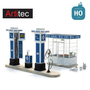 Station-service Aral en Kit HO Artitec 10.437 - Maketis