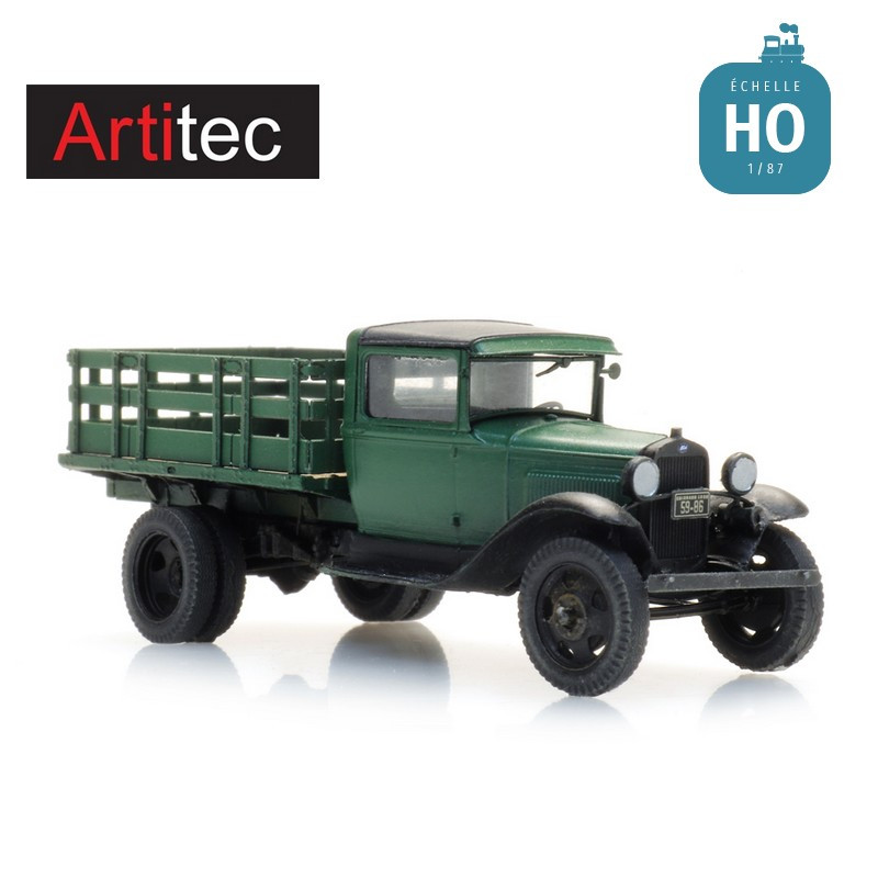 Ford Model AA avec plateau et ridelles HO Artitec 387.498 - Maketis