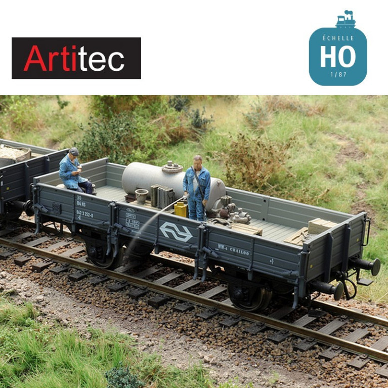 Chargement d'un pulvérisateur contre les mauvaises herbes + 2 figurines HO Artitec 28.127 - Maketis