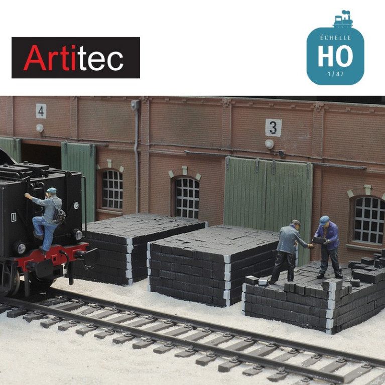 Tas de briquettes pour dépôt vapeur HO Artitec 387.621