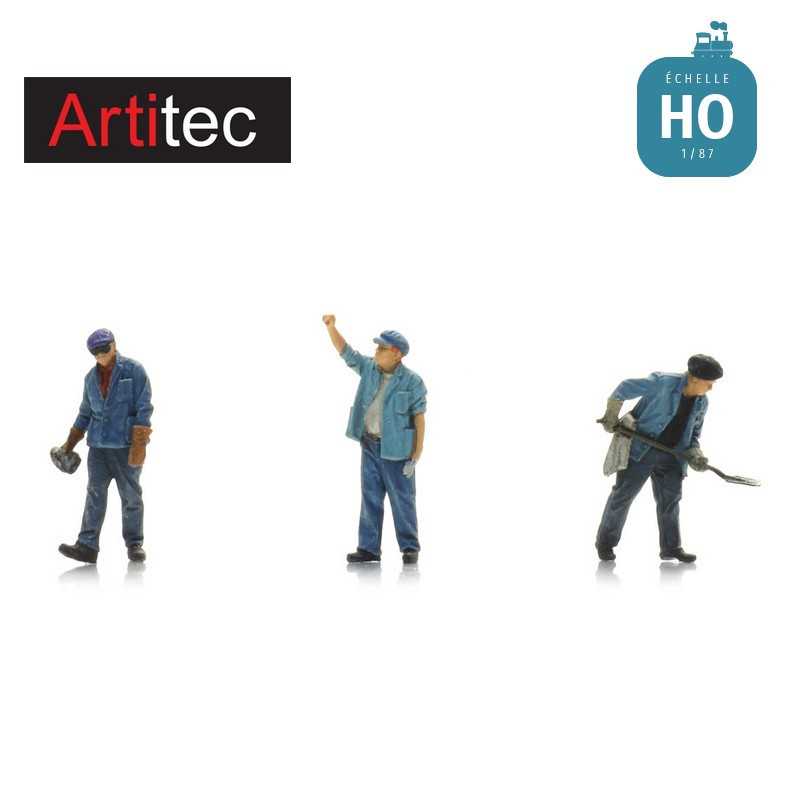 Personnel de dépôt 3 pcs HO Artitec 5870087 - Maketis