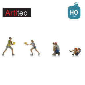 Scène de vie au camping : jeu 4 pcs HO Artitec 5870092 - Maketis