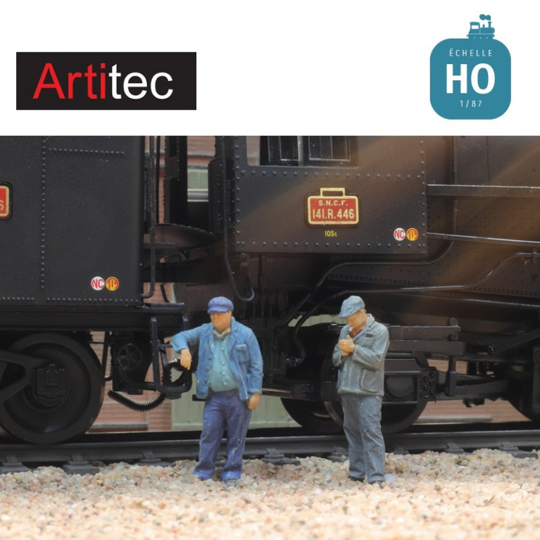Cheminots entretien des vapeurs SNCF Fugain 2 pcs HO Artitec 5870094