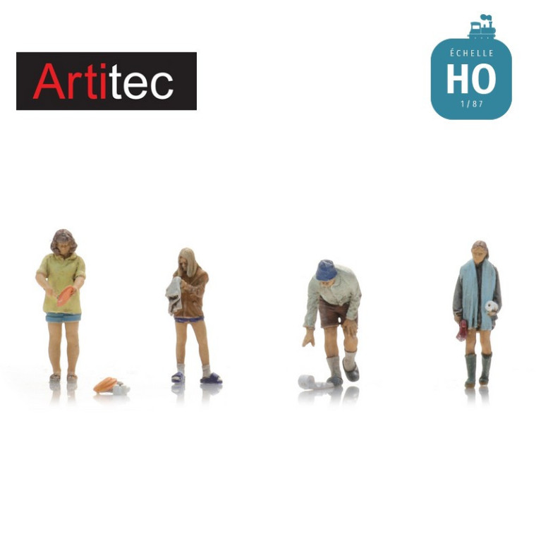 Scène de vie au camping : le matin 4 pcs HO Artitec 5870097