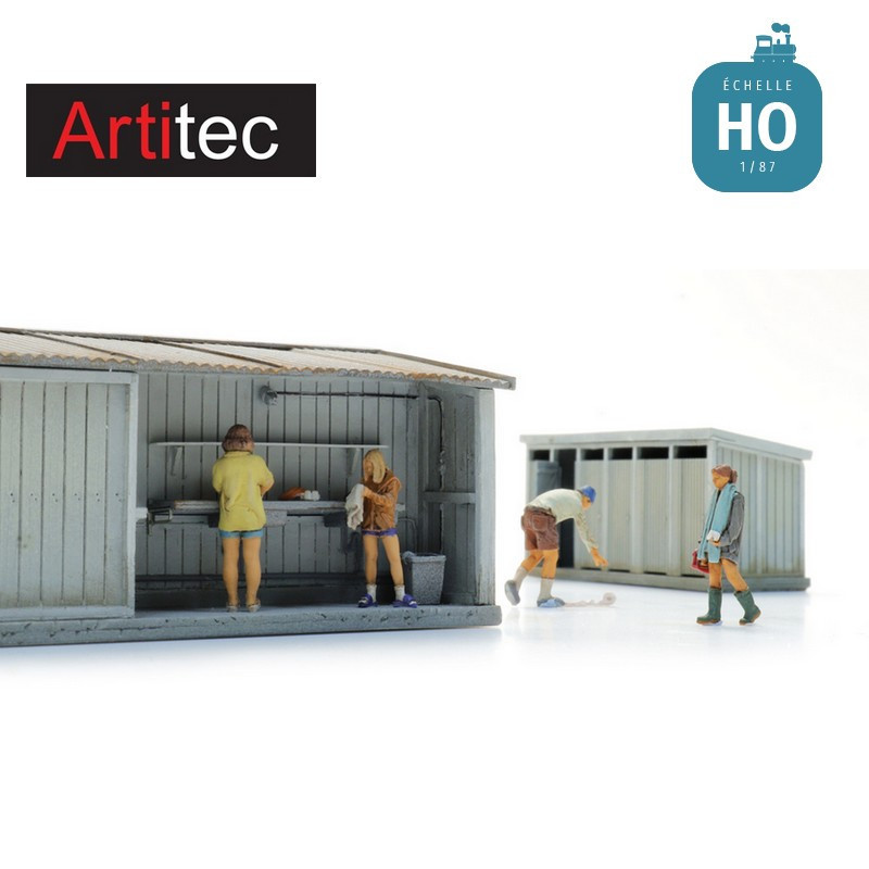 Scène de vie au camping : le matin 4 pcs HO Artitec 5870097