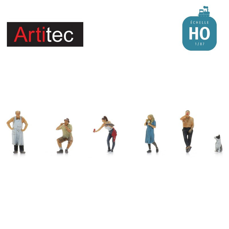 Figurines de friterie 6 pcs HO Artitec 5870100 - Maketis