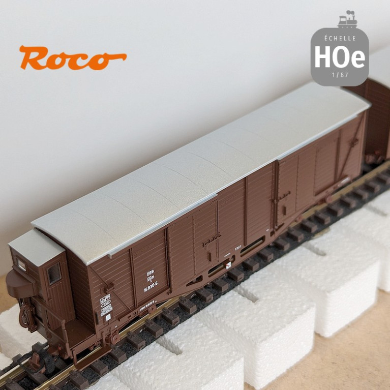 Set aus 2 gedeckten Güterwagen Typ GGm/s OBB Ep IV HOe Roco 6640001 - Maketis