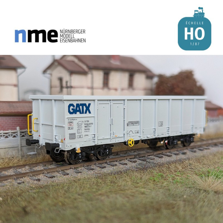 Offener Güterwagen Eamnos 57m³ GATX hellgrau Ep VI HO NME 541604 - Maketis