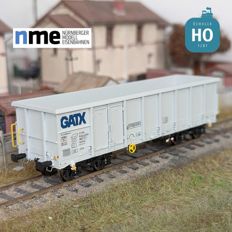Wagon tombereau Eamnos 57m³ GATX gris clair Ep VI HO NME 541604 - Maketis Wagon tombereau Eamnos 57m³ GATX gris clair Ep VI HO NME 541604 - Maketis