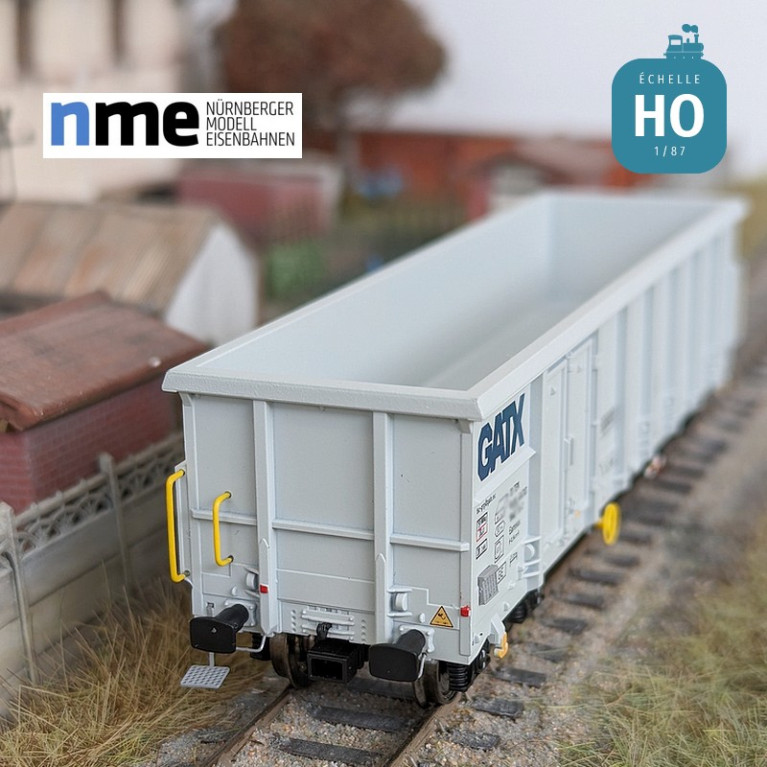 Wagon tombereau Eamnos 57m³ GATX gris clair Ep VI HO NME 541604 - Maketis Wagon tombereau Eamnos 57m³ GATX gris clair Ep VI HO NME 541604 - Maketis