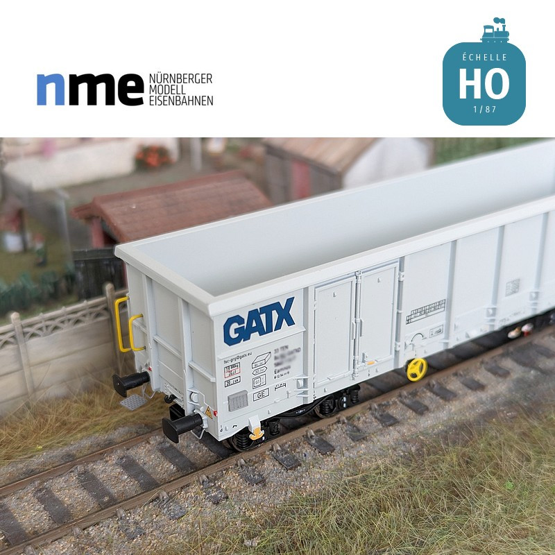 Offener Güterwagen Eamnos 57m³ GATX hellgrau Ep VI HO NME 541604 - Maketis