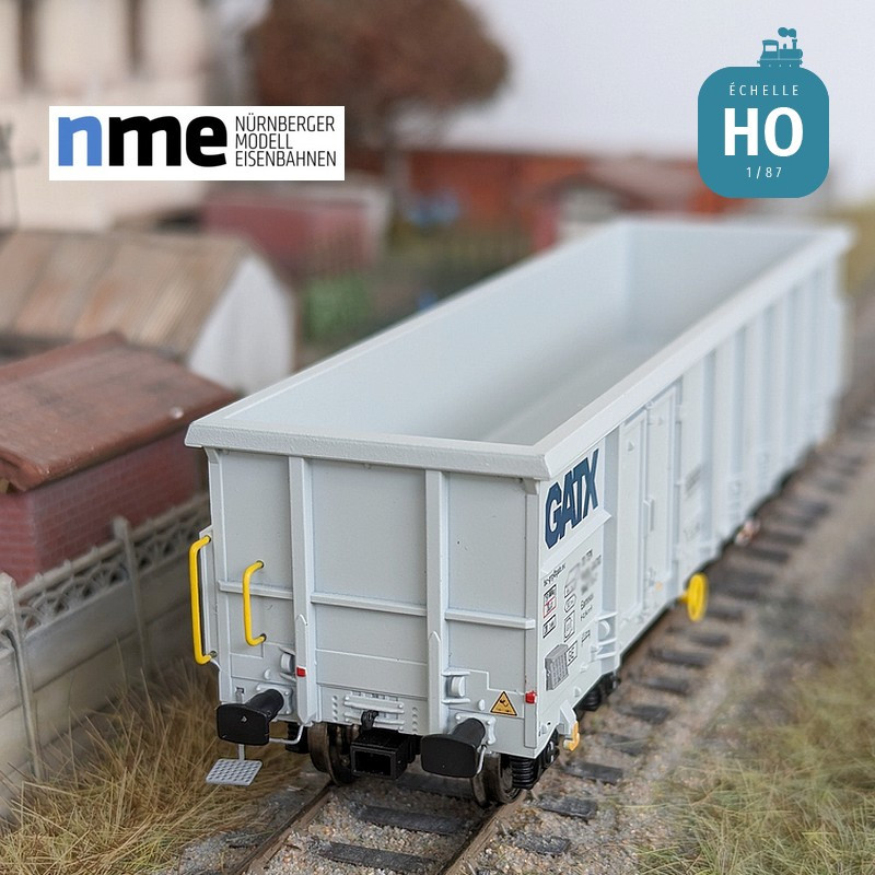 Offener Güterwagen Eamnos 57m³ GATX hellgrau Ep VI HO NME 541600 - Maketis