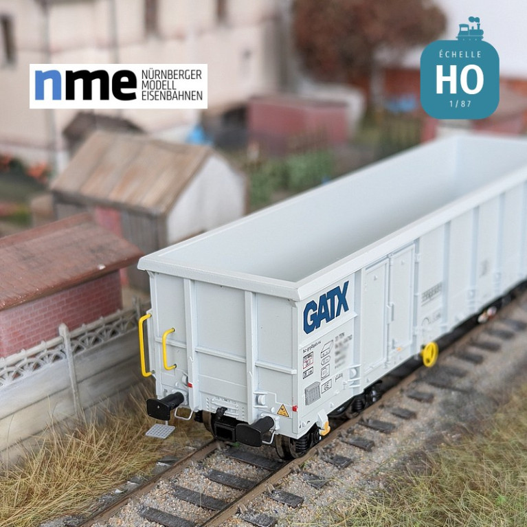 Offener Güterwagen Eamnos 57m³ GATX hellgrau Ep VI HO NME 541601 - Maketis