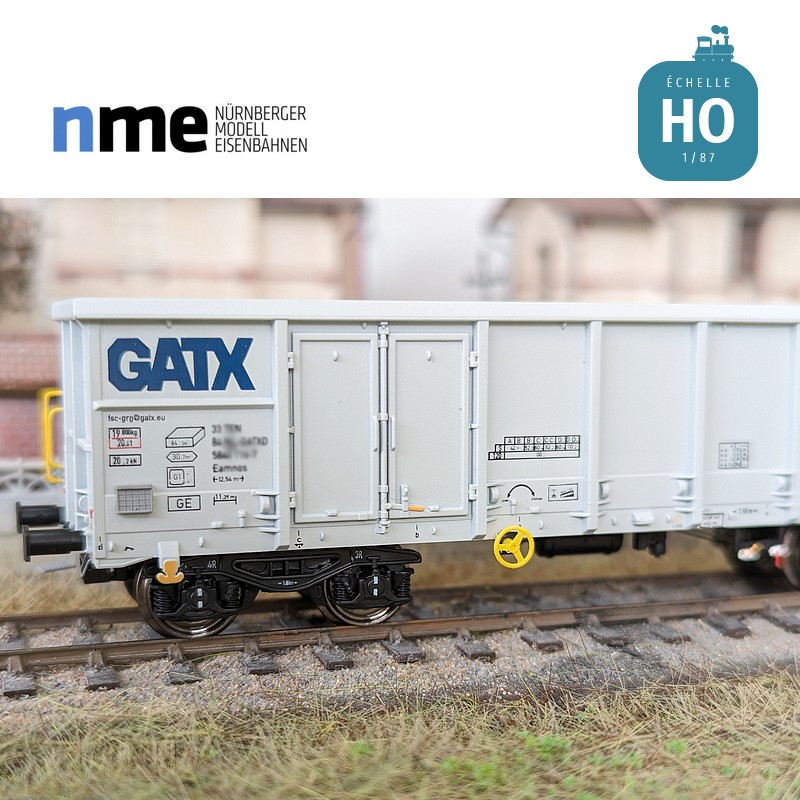 Offener Güterwagen Eamnos 57m³ GATX hellgrau Ep VI HO NME 541602 - Maketis