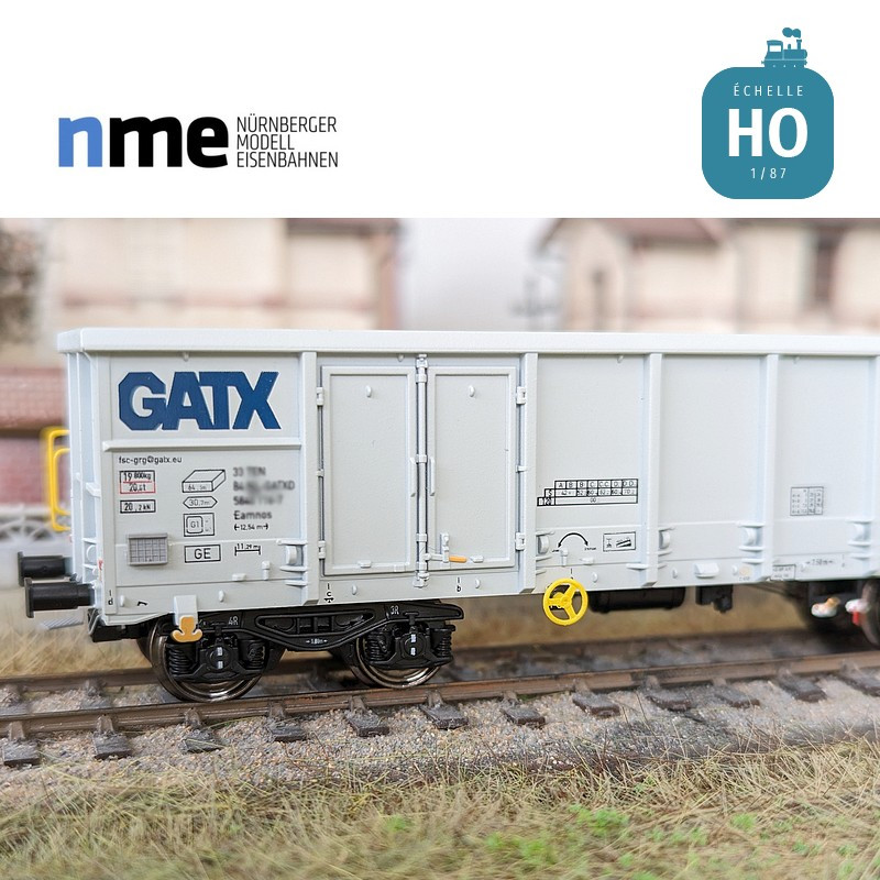 Offener Güterwagen Eamnos 57m³ GATX hellgrau Ep VI HO NME 541603 - Maketis