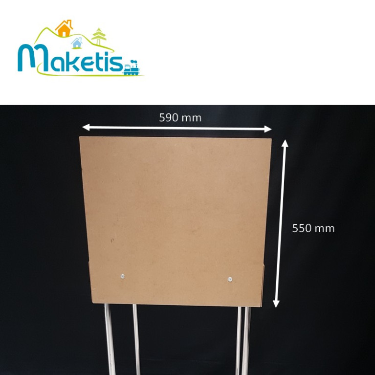 Paneel Dekorrückwand 590x550 mm MDF 3mm weiß Easy Module Maketis MOD90330