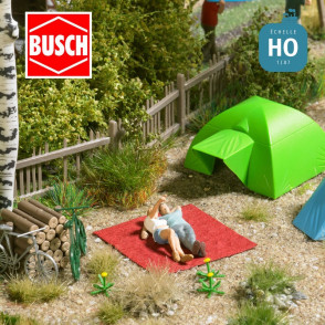 Camping romantique HO Busch 79820 - Maketis