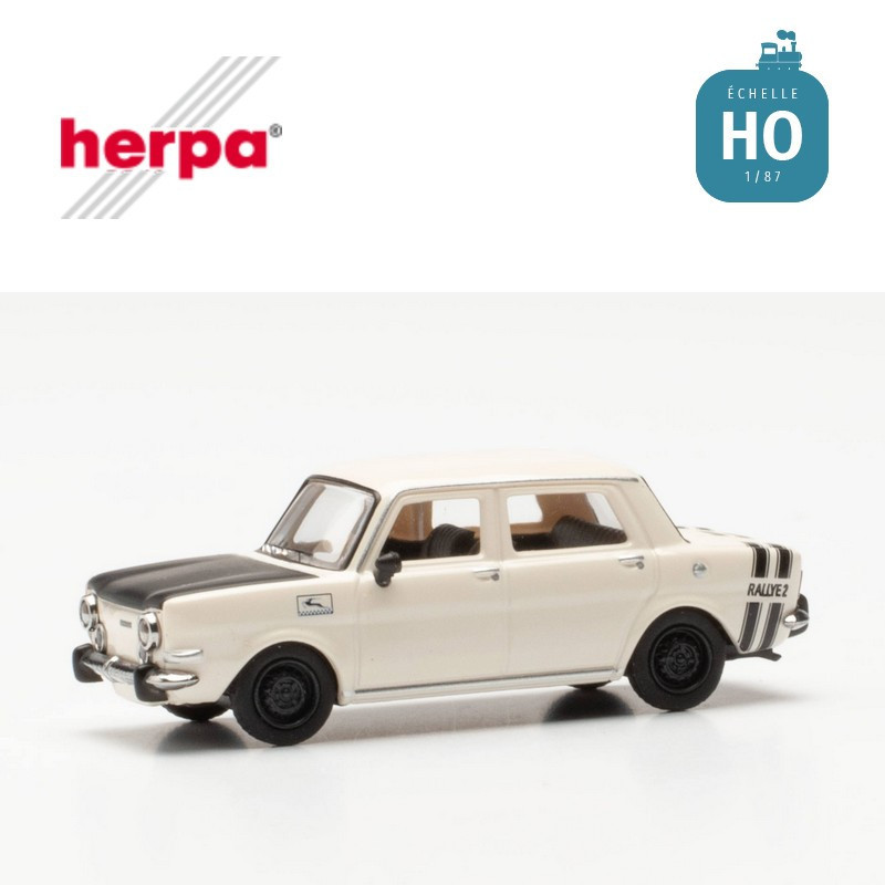 Voiture Simca Rallye II blanche HO Herpa 024358-004 - Maketis