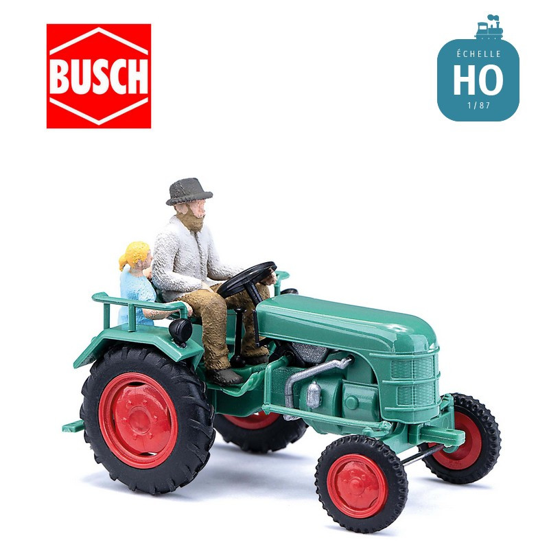 Tracteur Kramer KL 11 avec agriculteur et enfant HO Busch 40072 - Maketis