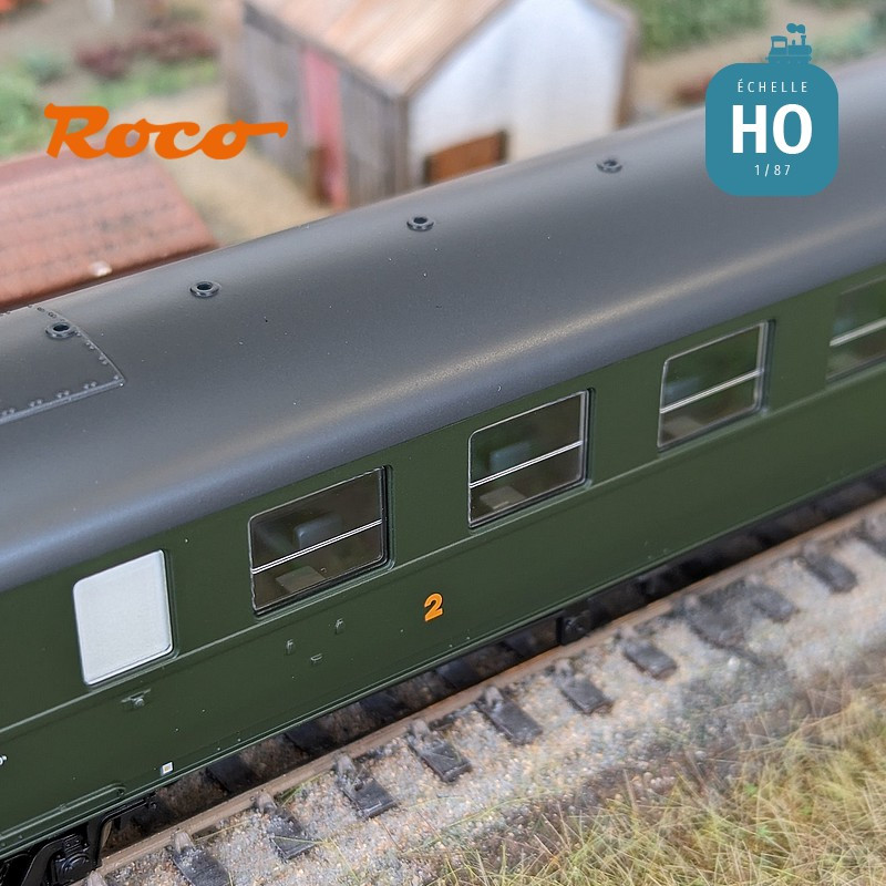 Voiture express 1ère/2ème classe avec compartiment à bagages type A3B4D SNCF Ep III HO Roco 6200008 - Maketis