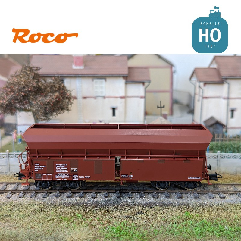 Set of 3 Holcim Ep V-VI HO Roco self-unloading wagons 77033 - Maketis