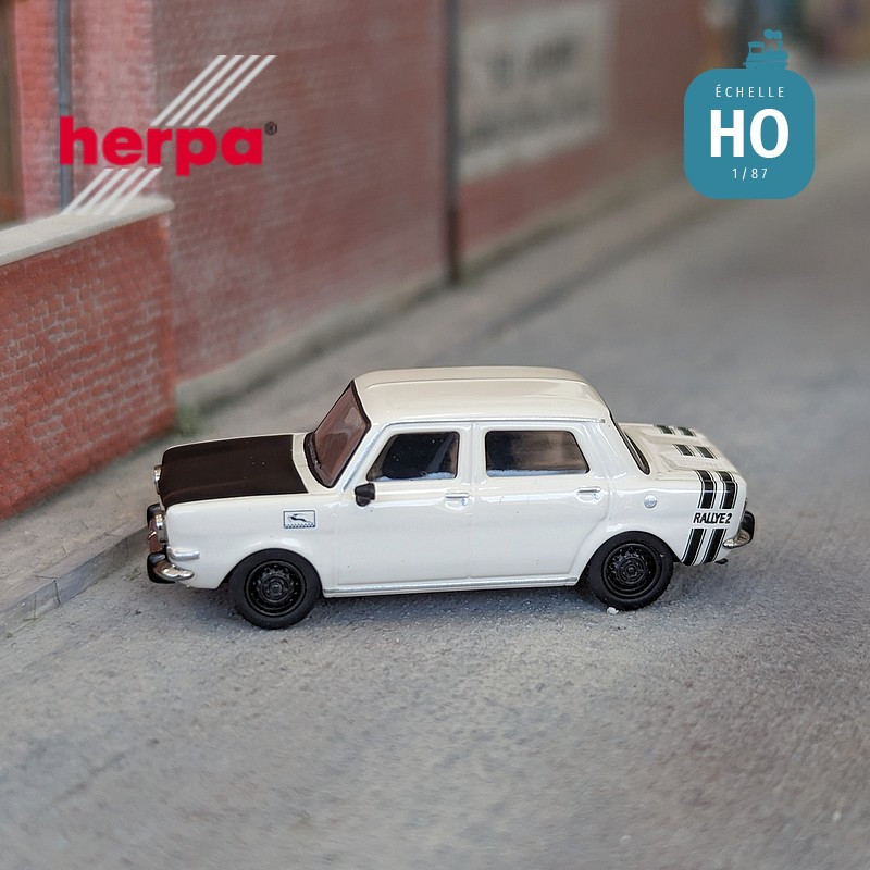 Voiture Simca Rallye II blanche HO Herpa 024358-004 - Maketis