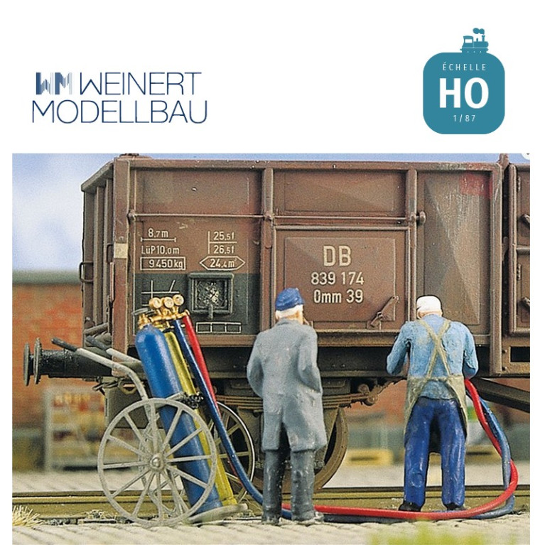 Poste à souder avec bouteilles HO Weinert 3383 - Maketis Poste à souder avec bouteilles HO Weinert 3383 - Maketis
