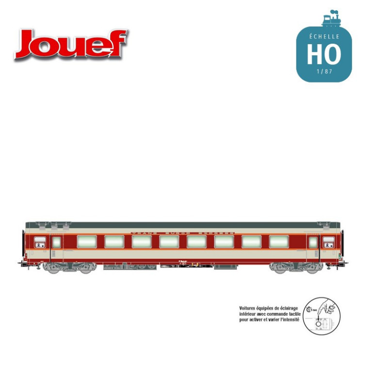 Voiture complémentaire Grand Confort A8u TEE "Le Kléber" SNCF Ep IV HO Jouef HJ4193 - Maketis
