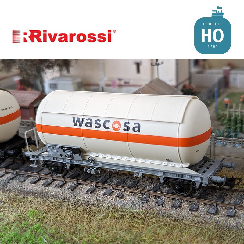 Set 2 zweiachsige Gas-Kesselwagen „Wascosa“ SBB Ep V HO Rivarossi HR6622 - Maketis