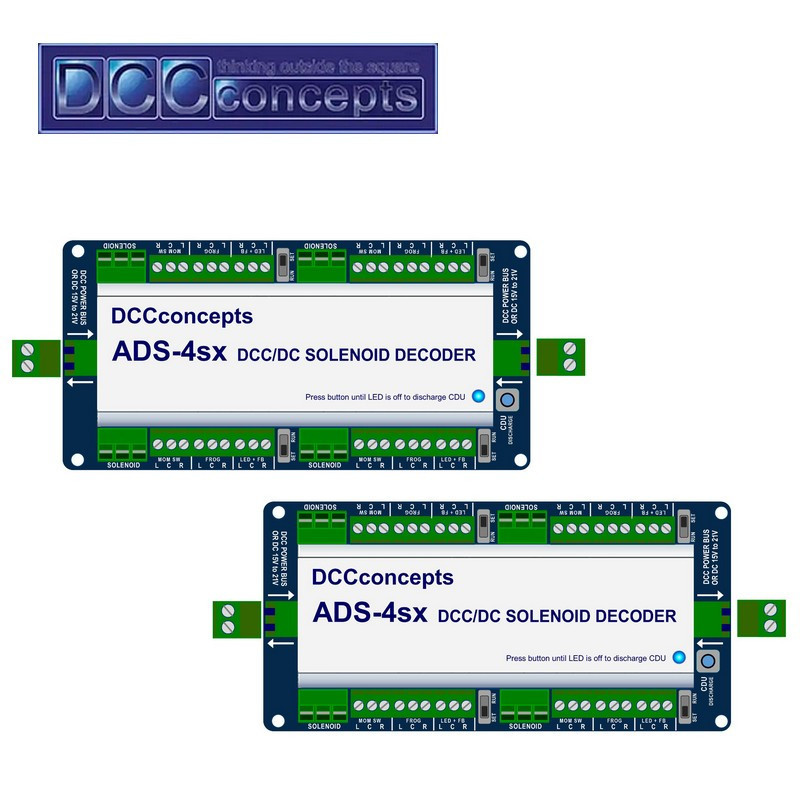 Décodeur DCC spécial moteur aiguillage à solénoïdes (x 8) DCCconcepts DCD-ADS-8sx