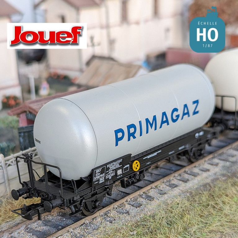Coffret 2 wagons-citernes 2 essieux à gaz "Primagaz" SNCF Ep III HO Jouef HJ6264 - Maketis