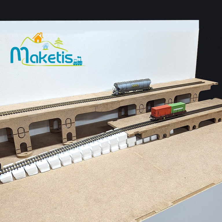 Plateau supérieur 59x29,5cm pour relief positif 4 hauteurs sécables MOD20200 - Maketis