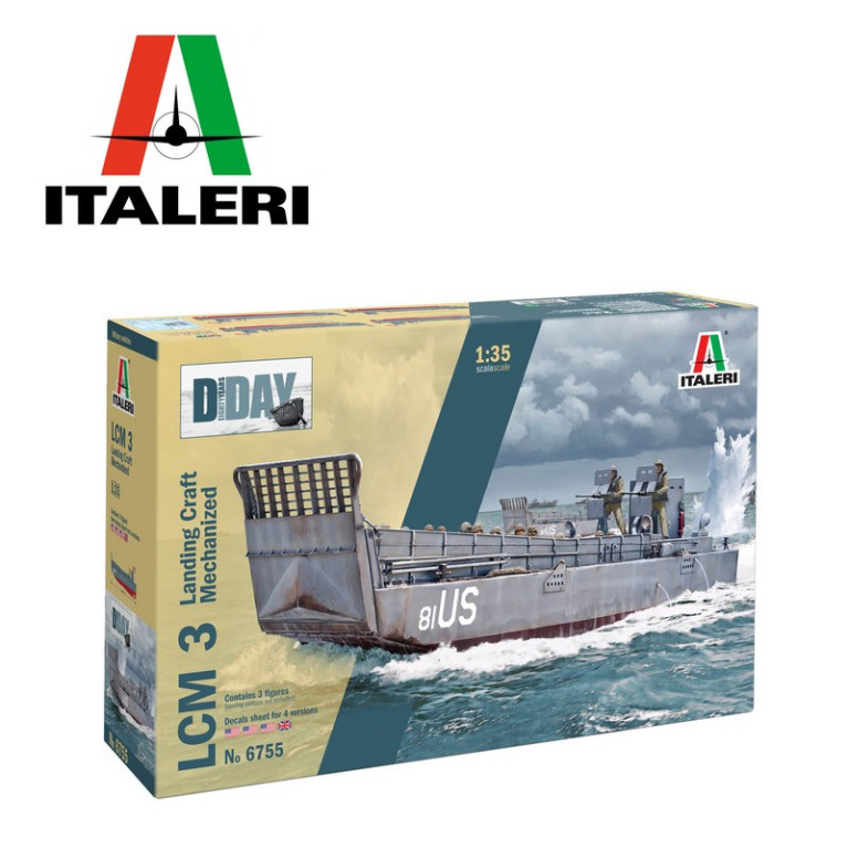 Engin de débarquement LCM 3 WWII 1/35 Italeri 6755 - Maketis Engin de débarquement LCM 3 WWII 1/35 Italeri 6755 - Maketis