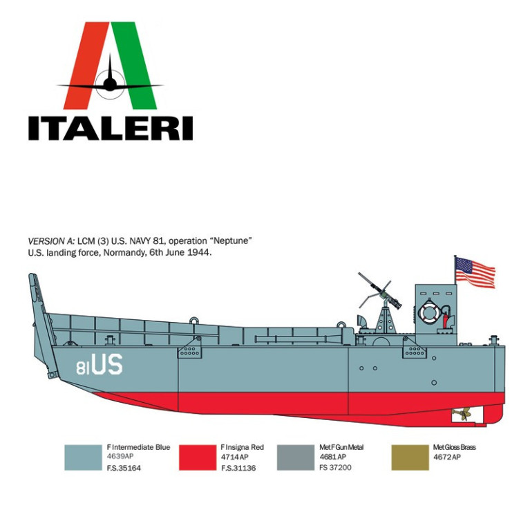 Engin de débarquement LCM 3 WWII 1/35 Italeri 6755 - Maketis Engin de débarquement LCM 3 WWII 1/35 Italeri 6755 - Maketis