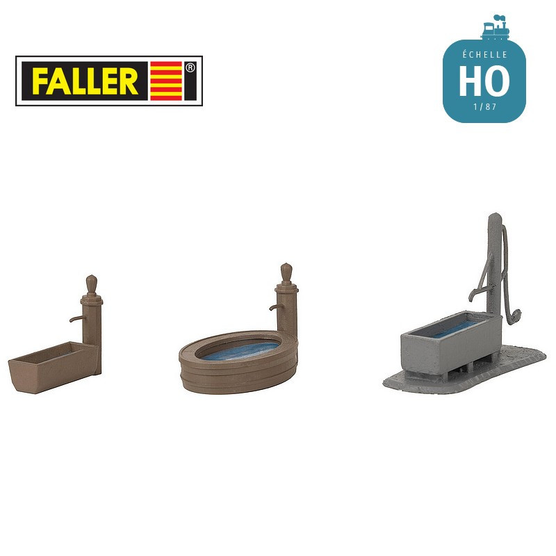 Fontaines de village 3 pcs HO Faller 180875