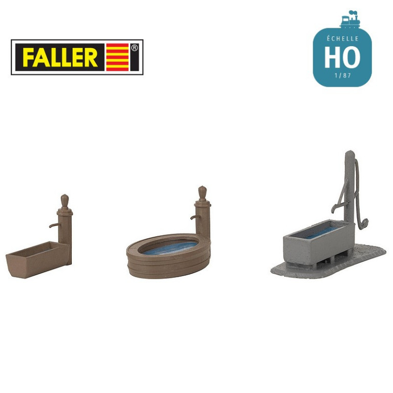 Fontaines de village 3 pcs HO Faller 180875