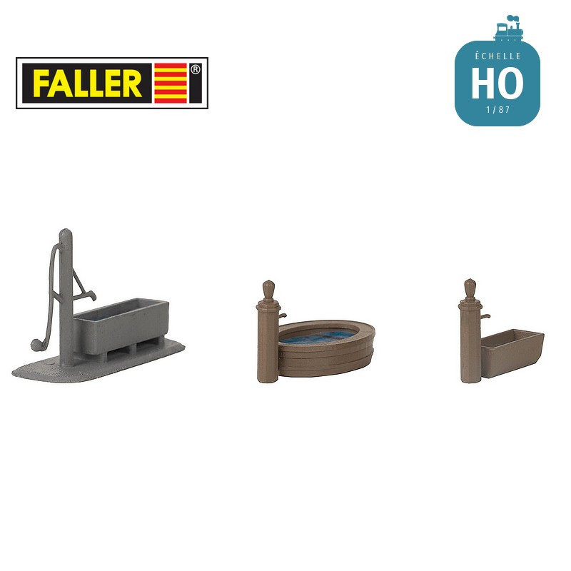 Fontaines de village 3 pcs HO Faller 180875